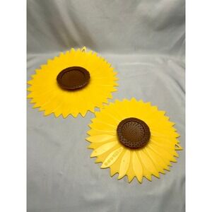 Charles Viancin Silicone Lids Unisex 7in 9in Yellow Excellent Sunflower 2pc Set
